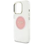 Laptop, Telefoane si Tablete - Telefoane mobile si accesorii - Accesorii Telefoane - Huse telefoane - Husa pentru iPhone 16 Pro - Guess IML Metal ColoRosu Circle MagSafe (GUHMP16LHTDRCEDP) - Roz - Infinity.ro