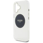 Laptop, Telefoane si Tablete - Telefoane mobile si accesorii - Accesorii Telefoane - Huse telefoane - Husa pentru iPhone 16 - Guess IML Metal ColoRosu Circle MagSafe (GUHMP16SHTDRCEDK) - Negru - Infinity.ro