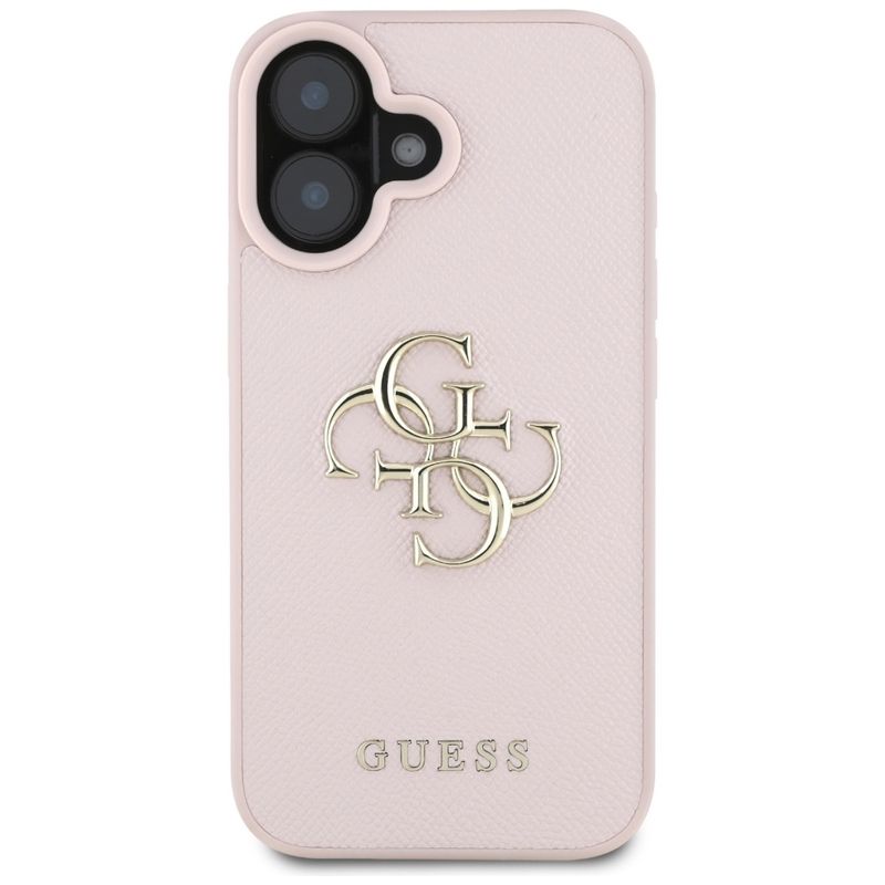 Laptop, Telefoane si Tablete - Telefoane mobile si accesorii - Accesorii Telefoane - Huse telefoane - Husa pentru iPhone 16 - Guess Hardcase Grained Big 4G Logo Small Classic Logo (GUHCP16SPGT4MBP) - Roz - Infinity.ro