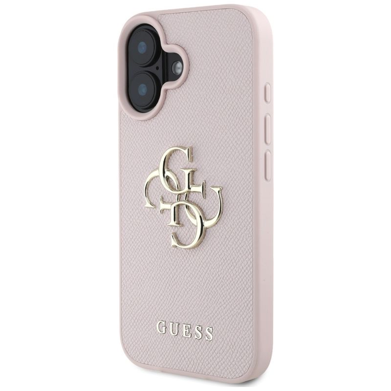 Laptop, Telefoane si Tablete - Telefoane mobile si accesorii - Accesorii Telefoane - Huse telefoane - Husa pentru iPhone 16 - Guess Hardcase Grained Big 4G Logo Small Classic Logo (GUHCP16SPGT4MBP) - Roz - Infinity.ro