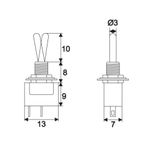 Casa si Gradina - Electrice - Accesorii electrice - Accesorii prize si intrerupatoare - Intrerupatoare cu brat1 circuit3A-250VOFF-ON - Infinity.ro
