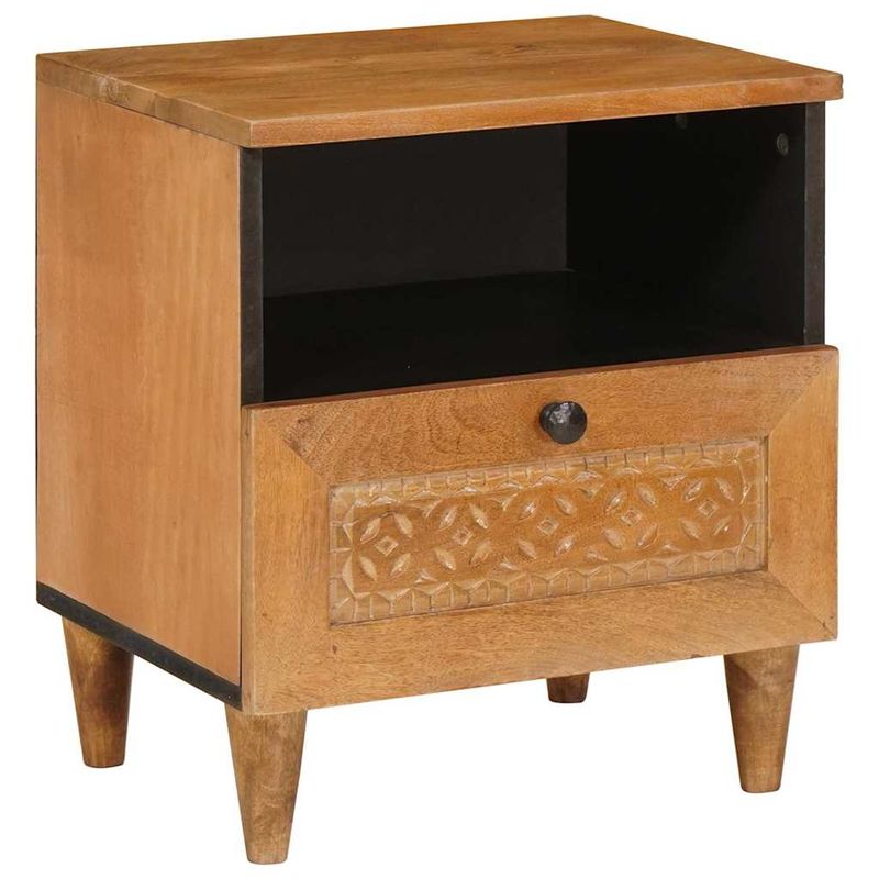 Casa si Gradina - Mobilier - Comode si corpuri - Noptiere - Noptiera 2 pcs Maro deschis 40 x 33 x 46 cm Lemn masiv de mango - Infinity.ro