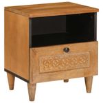 Casa si Gradina - Mobilier - Comode si corpuri - Noptiere - Noptiera 2 pcs Maro deschis 40 x 33 x 46 cm Lemn masiv de mango - Infinity.ro