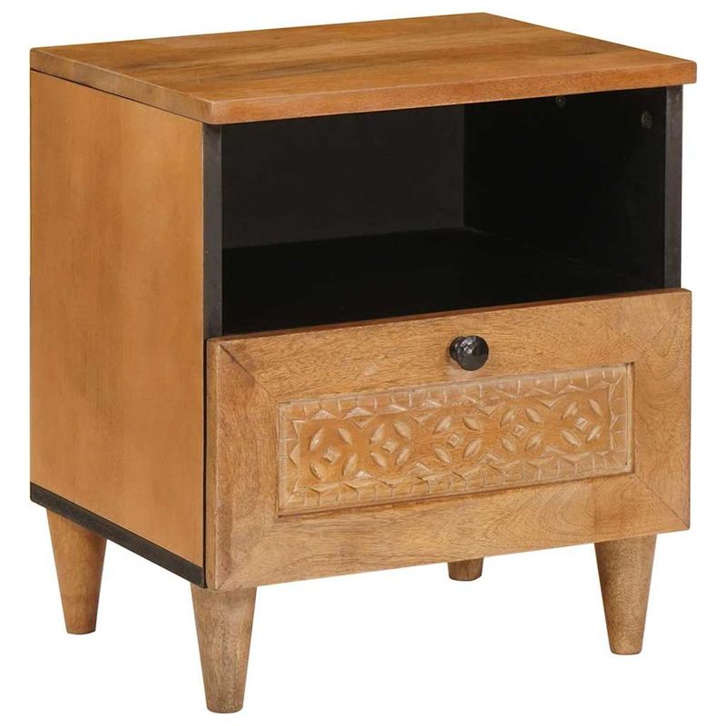 Casa si Gradina - Mobilier - Comode si corpuri - Noptiere - Noptiera 2 pcs Maro deschis 40 x 33 x 46 cm Lemn masiv de mango - Infinity.ro