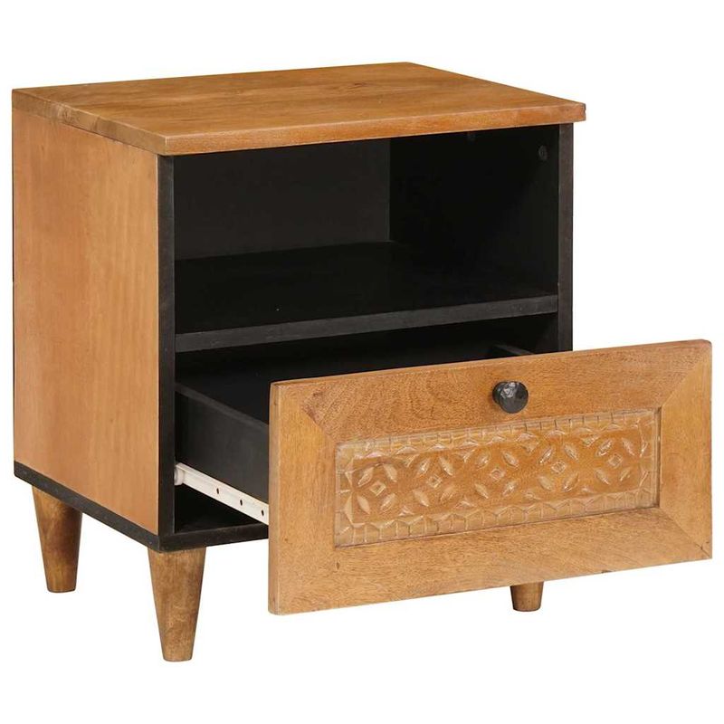 Casa si Gradina - Mobilier - Comode si corpuri - Noptiere - Noptiera 2 pcs Maro deschis 40 x 33 x 46 cm Lemn masiv de mango - Infinity.ro