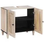 Casa si Gradina - Mobilier - Mobilier baie - Comode baie - Dulap de Baie Pe perete Alb 62 x 33 x 58 cm Lemn solid de mango - Infinity.ro