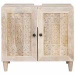 Casa si Gradina - Mobilier - Mobilier baie - Comode baie - Dulap de Baie Pe perete Alb 62 x 33 x 58 cm Lemn solid de mango - Infinity.ro