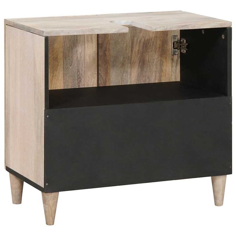 Casa si Gradina - Mobilier - Mobilier baie - Comode baie - Dulap de Baie Pe perete Alb 62 x 33 x 58 cm Lemn solid de mango - Infinity.ro