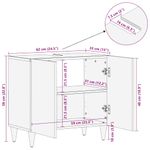 Casa si Gradina - Mobilier - Mobilier baie - Comode baie - Dulap de Baie Pe perete Alb 62 x 33 x 58 cm Lemn solid de mango - Infinity.ro