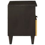 Casa si Gradina - Mobilier - Comode si corpuri - Noptiere - Noptiera Negru si Aur 40 x 33 x 46 cm Lemn masiv de mango - Infinity.ro