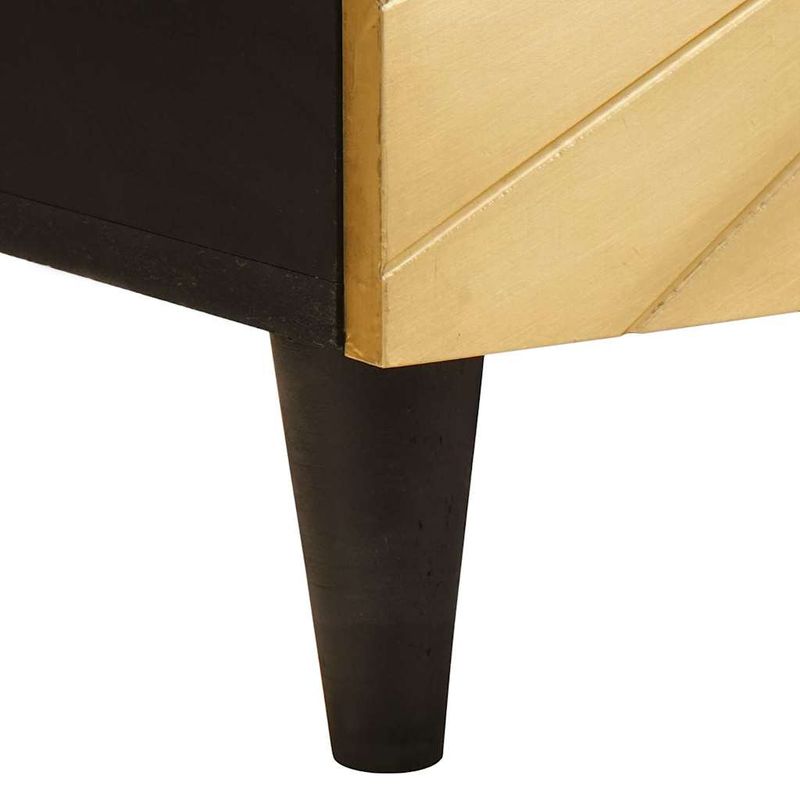 Casa si Gradina - Mobilier - Comode si corpuri - Comode - Cabinet TV Negru si Aur 105 x 33 x 46 cm Lemn masiv de mango - Infinity.ro