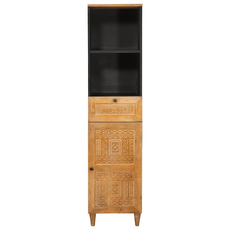 Casa si Gradina - Mobilier - Mobilier baie - Comode baie - Dulap de Baie cu sertar cu usa Maro deschis 38 x 33.5 x 160 cm - Infinity.ro