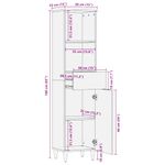 Casa si Gradina - Mobilier - Mobilier baie - Comode baie - Dulap de Baie cu sertar cu usa Maro deschis 38 x 33.5 x 160 cm - Infinity.ro
