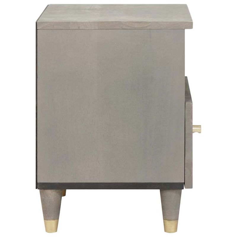Casa si Gradina - Mobilier - Comode si corpuri - Noptiere - Noptiera Gri 40 x 33 x 46 cm Lemn masiv de mango - Infinity.ro