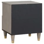 Casa si Gradina - Mobilier - Comode si corpuri - Noptiere - Noptiera Gri 40 x 33 x 46 cm Lemn masiv de mango - Infinity.ro