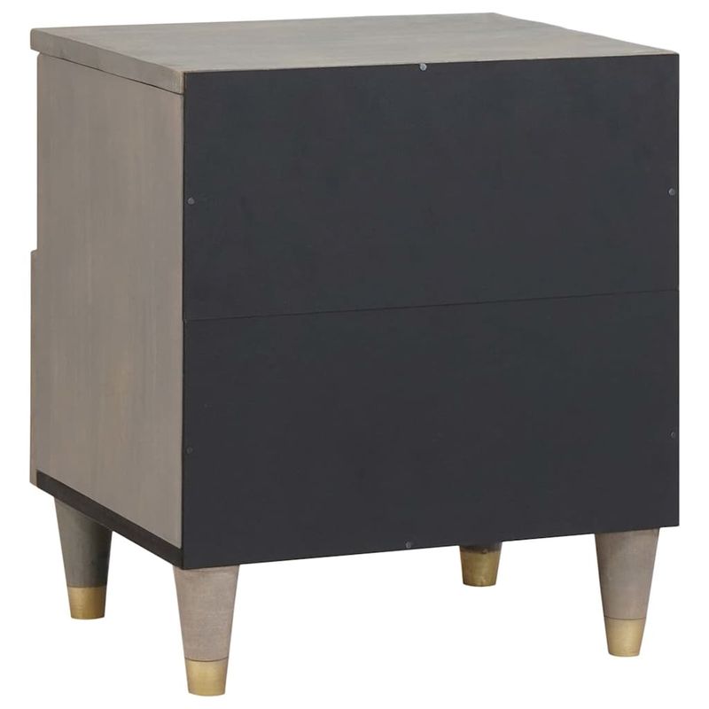 Casa si Gradina - Mobilier - Comode si corpuri - Noptiere - Noptiera Gri 40 x 33 x 46 cm Lemn masiv de mango - Infinity.ro