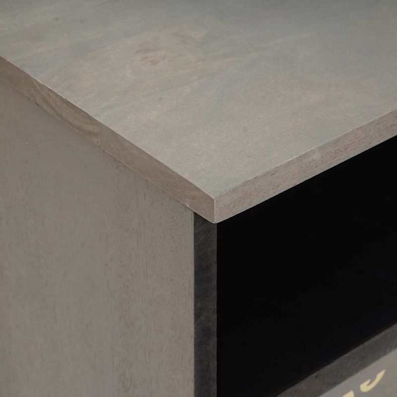 Casa si Gradina - Mobilier - Comode si corpuri - Noptiere - Noptiera Gri 40 x 33 x 46 cm Lemn masiv de mango - Infinity.ro