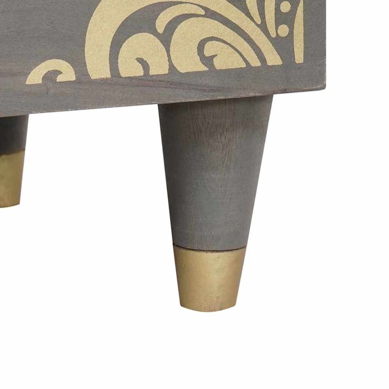 Casa si Gradina - Mobilier - Comode si corpuri - Noptiere - Noptiera Gri 40 x 33 x 46 cm Lemn masiv de mango - Infinity.ro