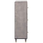 Casa si Gradina - Mobilier - Dulapuri si sifoniere - Dulapuri - Bufet cu raft Gri si Aur 40 x 33.5 x 110 cm Lemn masiv de mango - Infinity.ro