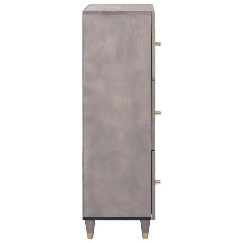 Casa si Gradina - Mobilier - Dulapuri si sifoniere - Dulapuri - Bufet cu raft Gri si Aur 40 x 33.5 x 110 cm Lemn masiv de mango - Infinity.ro