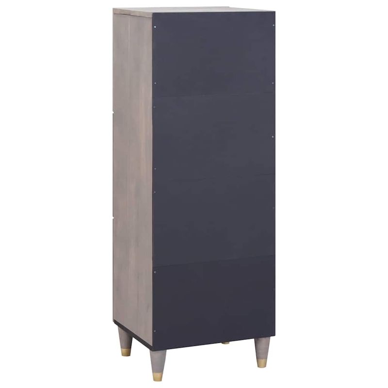 Casa si Gradina - Mobilier - Dulapuri si sifoniere - Dulapuri - Bufet cu raft Gri si Aur 40 x 33.5 x 110 cm Lemn masiv de mango - Infinity.ro