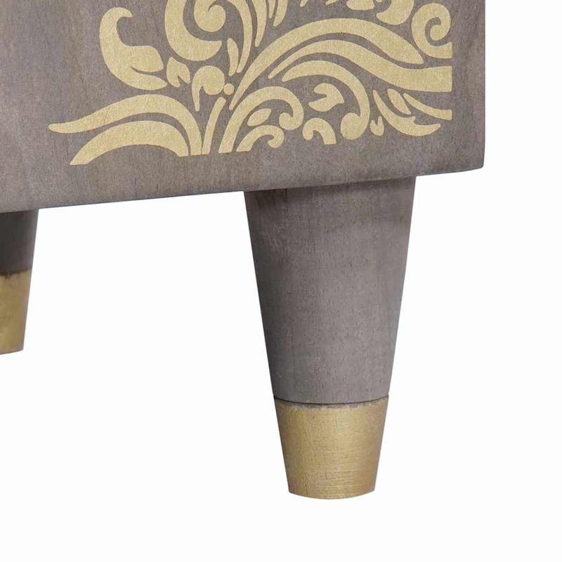 Casa si Gradina - Mobilier - Dulapuri si sifoniere - Dulapuri - Bufet cu raft Gri si Aur 40 x 33.5 x 110 cm Lemn masiv de mango - Infinity.ro