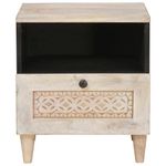 Casa si Gradina - Mobilier - Comode si corpuri - Noptiere - Noptiera 2 pcs Bej 40 x 33 x 46 cm Lemn masiv de mango - Infinity.ro