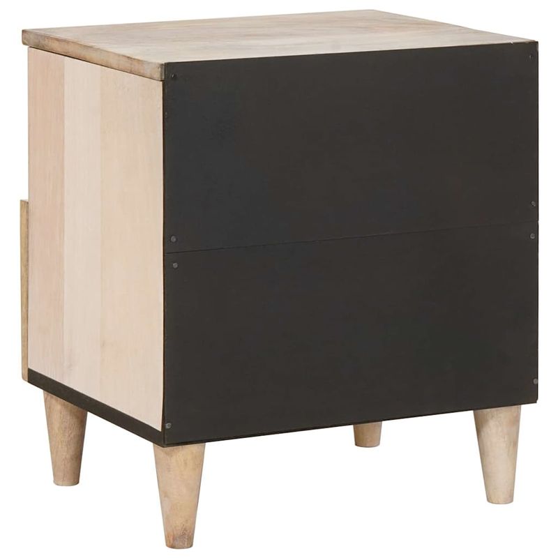 Casa si Gradina - Mobilier - Comode si corpuri - Noptiere - Noptiera 2 pcs Bej 40 x 33 x 46 cm Lemn masiv de mango - Infinity.ro