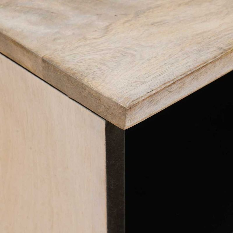 Casa si Gradina - Mobilier - Comode si corpuri - Noptiere - Noptiera 2 pcs Bej 40 x 33 x 46 cm Lemn masiv de mango - Infinity.ro