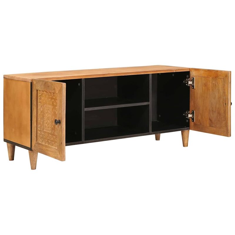 Casa si Gradina - Mobilier - Comode si corpuri - Comode - Cabinet TV Maro deschis 105 x 33 x 46 cm Lemn masiv de mango - Infinity.ro