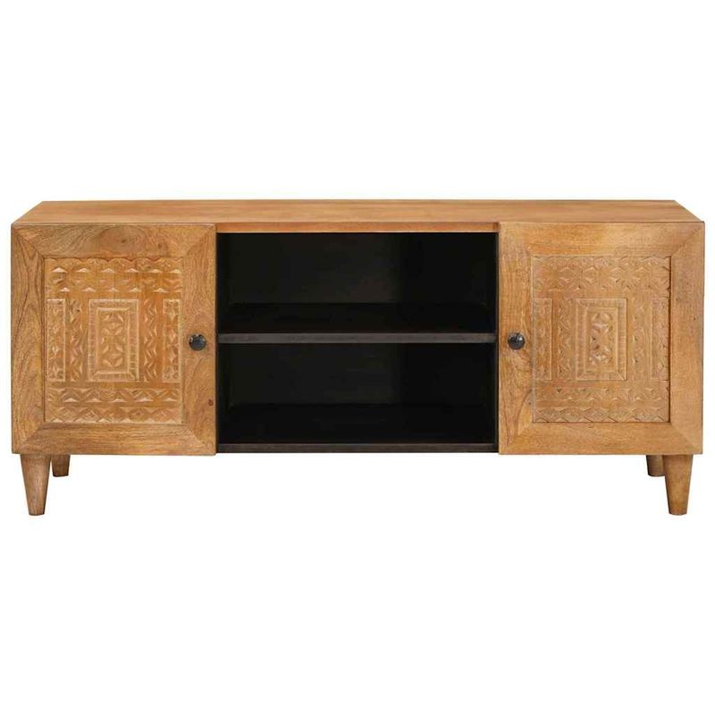 Casa si Gradina - Mobilier - Comode si corpuri - Comode - Cabinet TV Maro deschis 105 x 33 x 46 cm Lemn masiv de mango - Infinity.ro