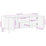 Casa si Gradina - Mobilier - Comode si corpuri - Comode - Cabinet TV Maro deschis 105 x 33 x 46 cm Lemn masiv de mango - Infinity.ro