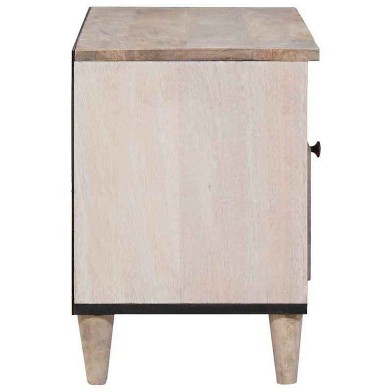 Casa si Gradina - Mobilier - Comode si corpuri - Comode - Cabinet TV cu sertar Alb 80 x 33 x 46 cm Lemn masiv de mango - Infinity.ro