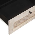 Casa si Gradina - Mobilier - Comode si corpuri - Comode - Cabinet TV cu sertar Alb 80 x 33 x 46 cm Lemn masiv de mango - Infinity.ro