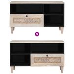 Casa si Gradina - Mobilier - Comode si corpuri - Comode - Cabinet TV cu sertar Alb 80 x 33 x 46 cm Lemn masiv de mango - Infinity.ro