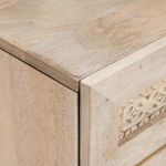 Casa si Gradina - Mobilier - Comode si corpuri - Noptiere - Noptiera cu sertar Bej 50 x 33 x 60 cm Lemn masiv de mango - Infinity.ro