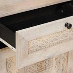 Casa si Gradina - Mobilier - Comode si corpuri - Noptiere - Noptiera cu sertar Bej 50 x 33 x 60 cm Lemn masiv de mango - Infinity.ro