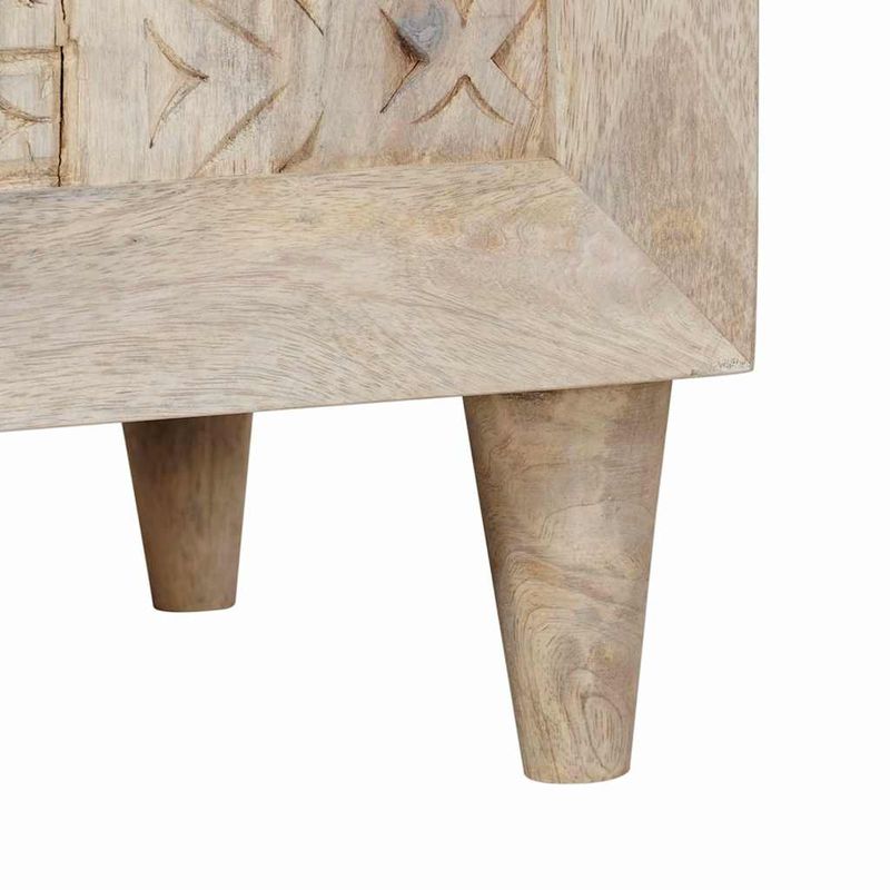 Casa si Gradina - Mobilier - Comode si corpuri - Noptiere - Noptiera cu sertar Bej 50 x 33 x 60 cm Lemn masiv de mango - Infinity.ro