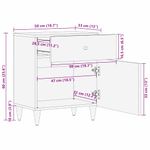 Casa si Gradina - Mobilier - Comode si corpuri - Noptiere - Noptiera cu sertar Bej 50 x 33 x 60 cm Lemn masiv de mango - Infinity.ro