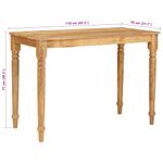 Casa si Gradina - Mobilier - Mese si birouri - Mese bucatarie si dining - Masa de cafea Maro 100 x 55 x 77 cm Lemn masiv de mango - Infinity.ro