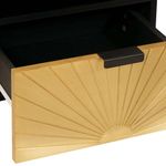 Casa si Gradina - Mobilier - Comode si corpuri - Noptiere - Noptiera 2 pcs Negru si Aur 40 x 33 x 46 cm Lemn masiv de mango - Infinity.ro