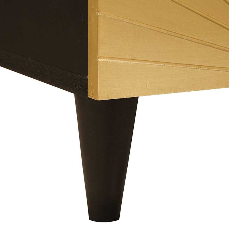 Casa si Gradina - Mobilier - Comode si corpuri - Noptiere - Noptiera 2 pcs Negru si Aur 40 x 33 x 46 cm Lemn masiv de mango - Infinity.ro