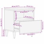 Casa si Gradina - Mobilier - Comode si corpuri - Noptiere - Noptiera 2 pcs Negru si Aur 40 x 33 x 46 cm Lemn masiv de mango - Infinity.ro