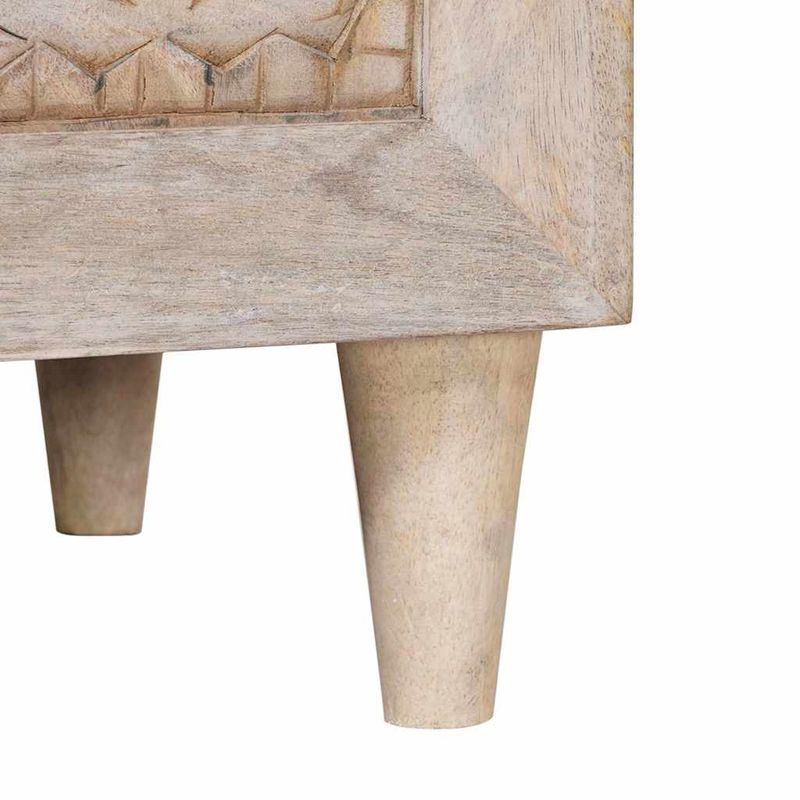 Casa si Gradina - Mobilier - Comode si corpuri - Noptiere - Noptiera cu sertar Bej 50 x 33 x 60 cm Lemn masiv de mango - Infinity.ro