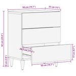 Casa si Gradina - Mobilier - Comode si corpuri - Noptiere - Noptiera cu sertar Bej 50 x 33 x 60 cm Lemn masiv de mango - Infinity.ro