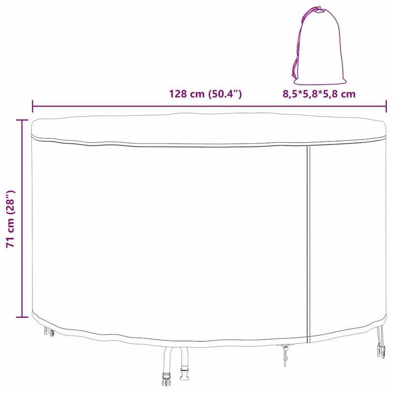 Casa si Gradina - Textile si covoare - Huse pentru mobilier - Husa pentru mobilier de exterior 128 x 128 x 71 cm - Infinity.ro