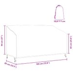 Casa si Gradina - Textile si covoare - Huse pentru mobilier - Huska pentru banca de gradina 185 x 85 x 65 / 94 cm material 210D - Infinity.ro
