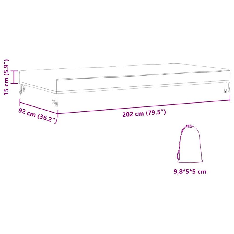 Casa si Gradina - Textile si covoare - Huse pentru mobilier - Husa pentru mobilier de exterior 202 x 92 x 15 cm - Infinity.ro