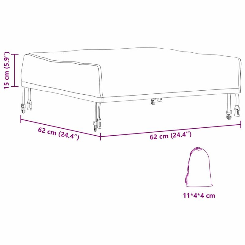 Casa si Gradina - Textile si covoare - Huse pentru mobilier - Husa pentru mobilier de exterior 62 x 62 x 15 cm - Infinity.ro