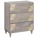 Casa si Gradina - Mobilier - Dulapuri si sifoniere - Dulapuri - Bufet Gri si Aur 60 x 33.5 x 75 cm Lemn masiv de mango - Infinity.ro